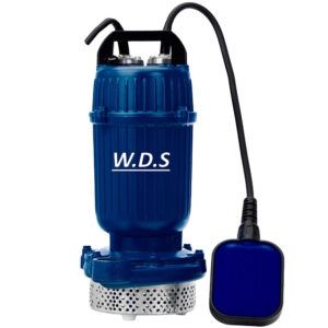 Bomba sumergible de agua limpia y sucia color azul marca WDS de 2100W con interruptor de flotador automático