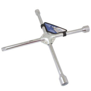 Llave de cruz para ruedas 1/2 pulgada reforzada con placa central de acero Cr-V Satra