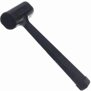 Martillo de goma de impacto muerto color negro de 2 libras con mango antideslizante