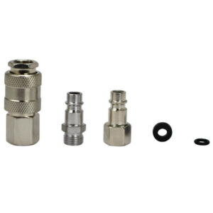 Kit de acoplamiento rápido neumático 1/2 pulgada profesional Kraft&Dele KD2124. Incluye conectores macho tipo 26 y sellos para compresor de aire.