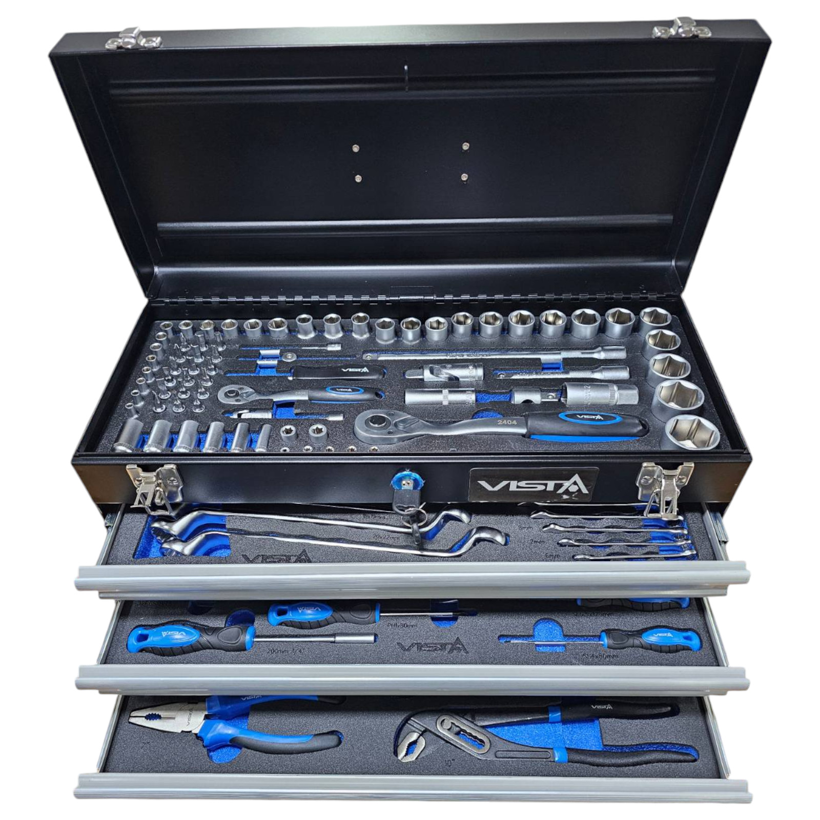 Caja de Herramientas Completa Profesional VISTA (3 Cajones y Espuma EVA) | V-TB140 - Imagen 7