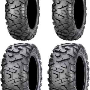 Juego Maxxis Bighorn de 4 neumáticos para quad Maxxis todoterreno con medidas delanteras M917 25x8R12 43N y traseras M918 25x10R12 50N de construcción radial y 6 capas.