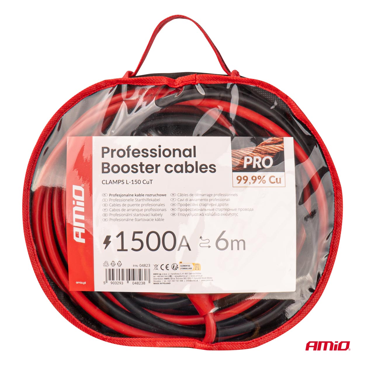 Cables de Arranque de Cobre 1500A (6 Metros) Profesional AMiO - Imagen 3