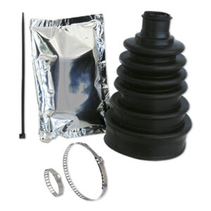 kit fuelle palier universal furgoneta 4x4 de neopreno grueso con medidas de 15,5 cm de alto, junto a bolsa de grasa y bridas.