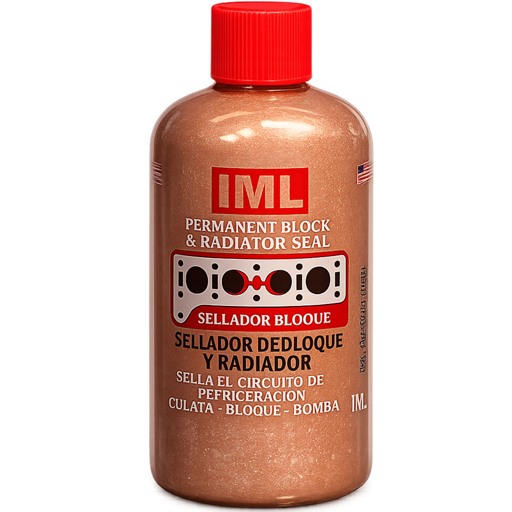 sellador bloque y radiador copper 236ml bote frontal de marca iml para reparar fugas de líquido refrigerante.
