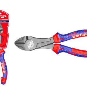 EMTOP EPLRHD0721 Alicates DE Corte Diagonal 7" 180MM Cr-v - Fuerza DE Palanca Aumentada - Reymotor