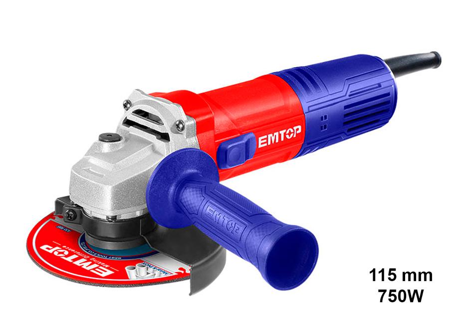 EMTOP EAGR07581E Amoladora 115MM 750W (Incluye Manillar Auxiliar) - Reymotor