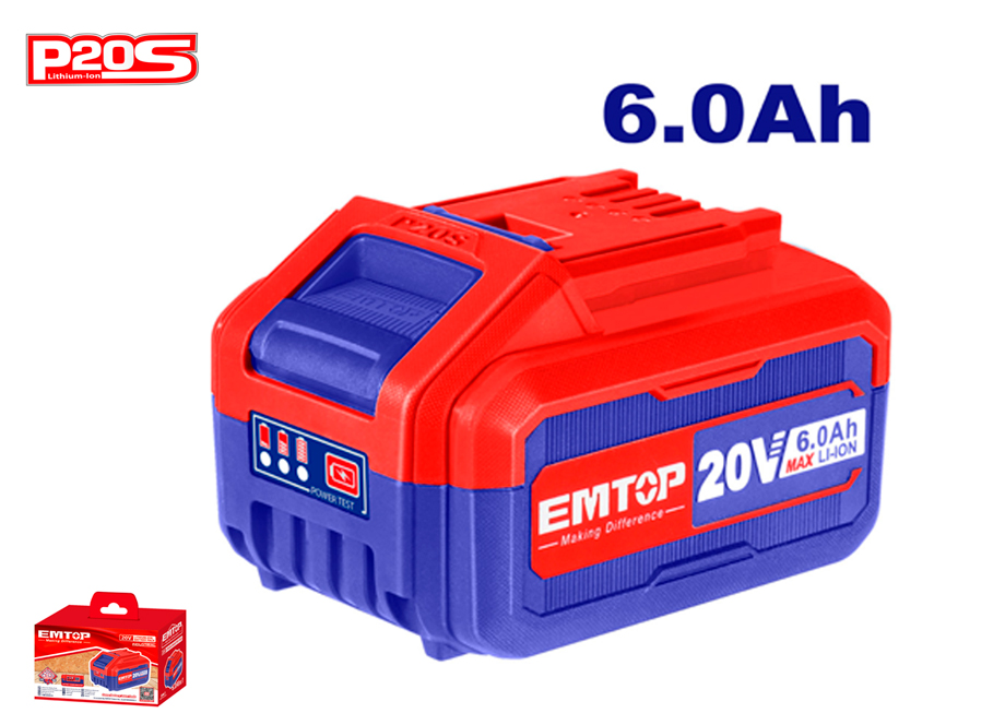 EMTOP EBPK2126 Bateria 20V 6.0Ah P20S - Reymotor