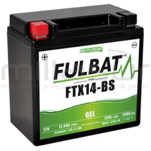 99-1879 Bateria Moto FTX14-BS 12V Libre Mantenimiento 12.6Ah (150 x 87 x 145) -Der. - Reymotor