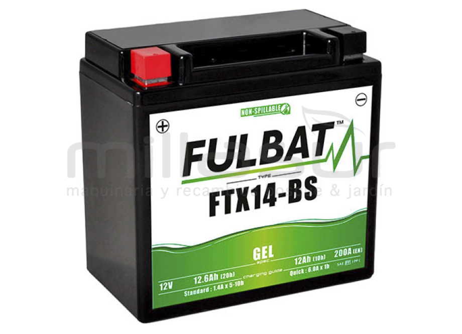 99-1879 Bateria Moto FTX14-BS 12V Libre Mantenimiento 12.6Ah (150 x 87 x 145) -Der. - Reymotor