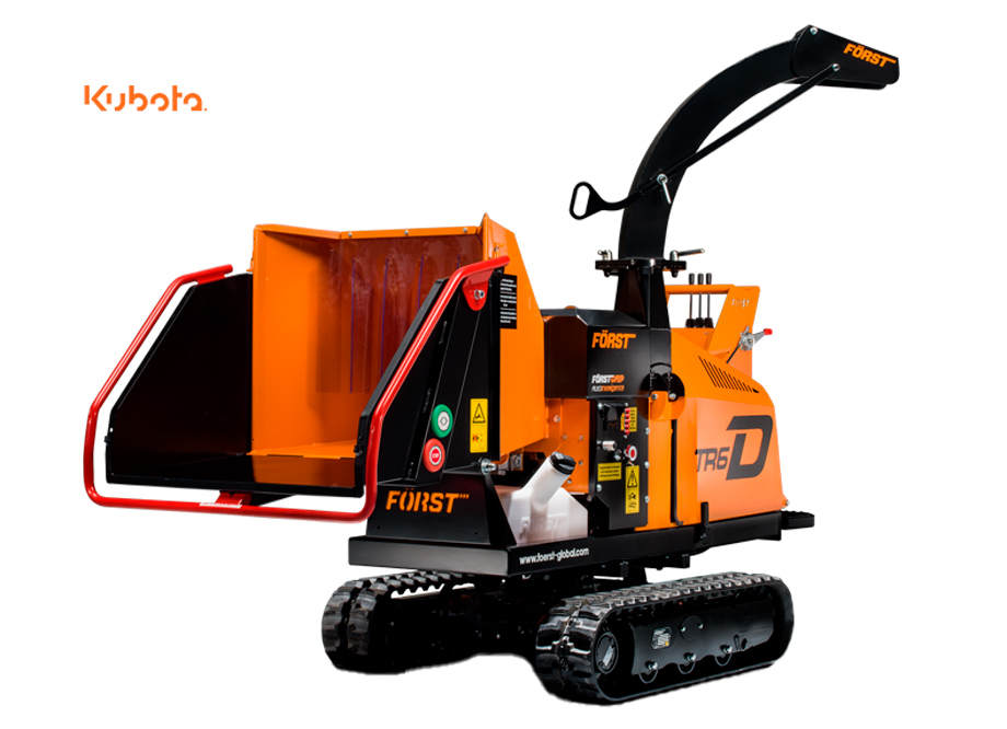 FÖRST TR6D-24 Biotrituradora Orugas Forst Kubota 24HP - 150 mm - Reymotor