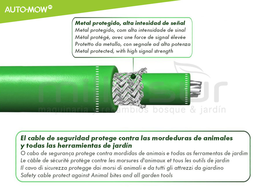 AUTO-MOW 99-3696 Bobina Cable Perimetro Robot Cortac. 800M - 3,8mm Armado - Premium - Imagen 4