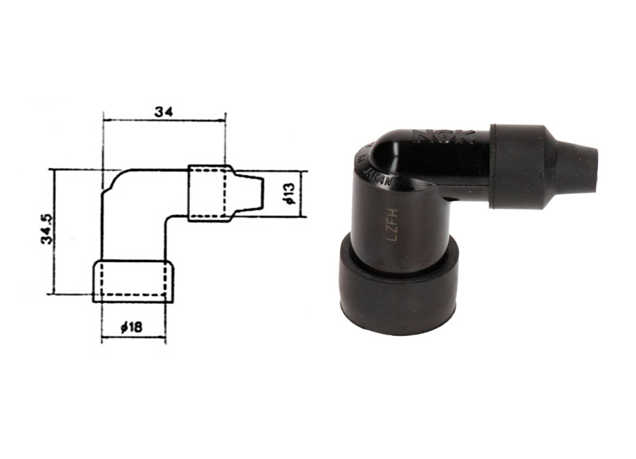 99-1082 Capuchon Bujia Ngk Universal - Imagen 2