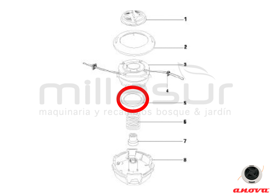 Arandela cabezal EasyCut 26 ( 55-1785) - Referencia 55-1791