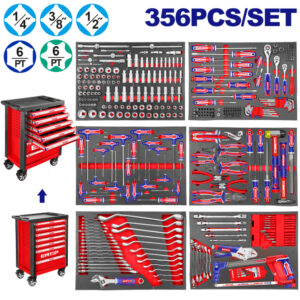 EMTOP EHTS03561 Carro Portaherramientas 7 Cajones Con 356PCS - Reymotor