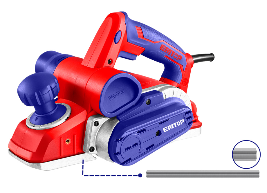 EMTOP EECR1051 Cepillo Madera Electrico 1050W 82mm 3mm Prof - Reymotor