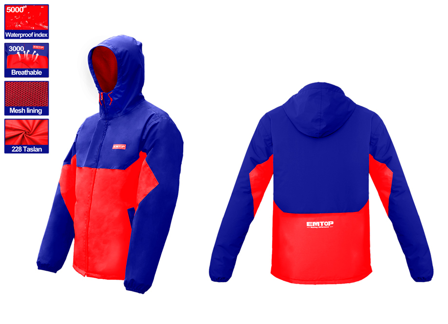 EMTOP EJCT01XL Chaqueta Impermeable Talla XL - Reymotor