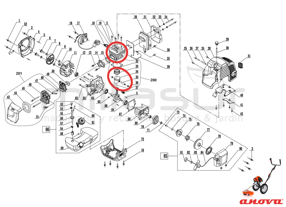 ANOVA D52R-009 Cilindro Completo D52R (19+33-36) - Imagen 5