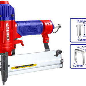 EMTOP ECBN504001 Clavadora 2EN1 Neumatica Para Compresor 15-50mm (Incluye Grapas Y Clavos) - Reymotor