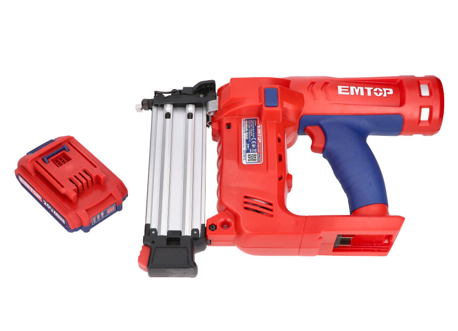 EMTOP ELBNLI2036 Clavadora Bateria 20V P20S (Con 2 Baterias 2Ah, Cargador, Maletin) - Imagen 4