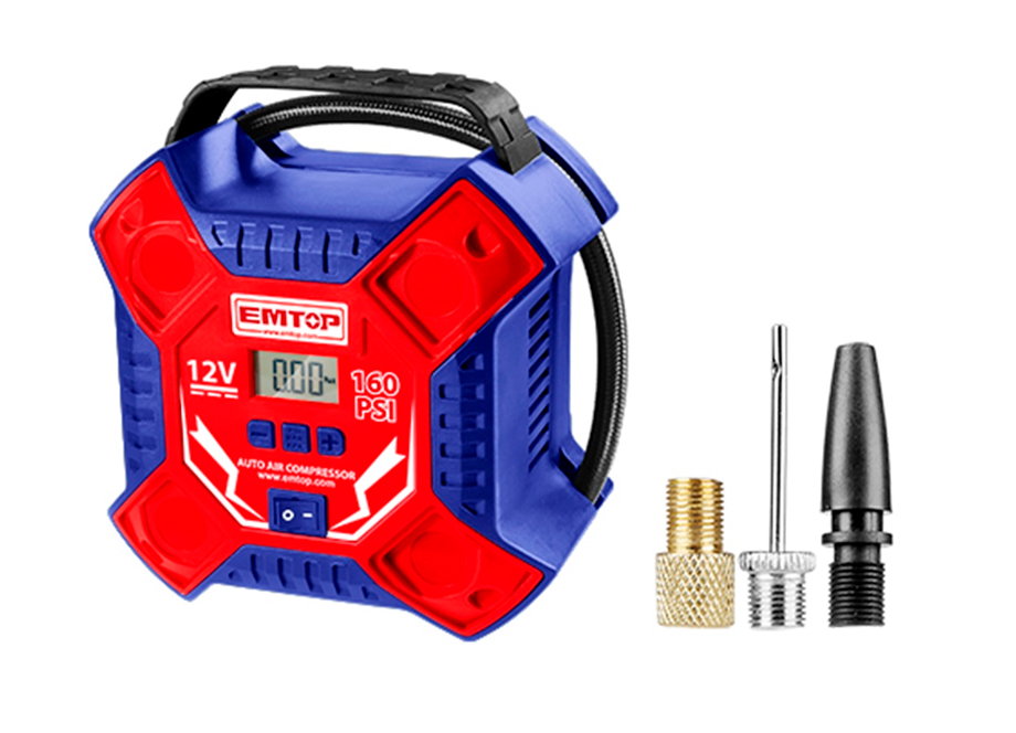 EMTOP EAAC3502 Compresor Aire Bateria 12V (11 bar - 35L/min - Con Enchufe Mechero Coche) - Reymotor