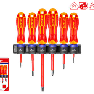 EMTOP ESSTJS061 Conjunto 6 Destornilladores Electricista 1000V - (SL3 SL4 SL6 PH0 PH1 PH2) - Reymotor