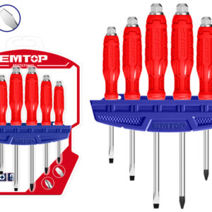 EMTOP ESSTGT0601 Conjunto 6 Destornilladores (1xSL5.5-1xSL6.5-1xSL8-1xPH1-1xPH2-1xPH3) - Reymotor