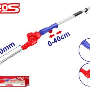 EMTOP EPHT201601 Cortasetos 460MM Telescópico 2.4M Batería 20V - P20S - (NO Incluye Batería NI Cargador) - Reymotor