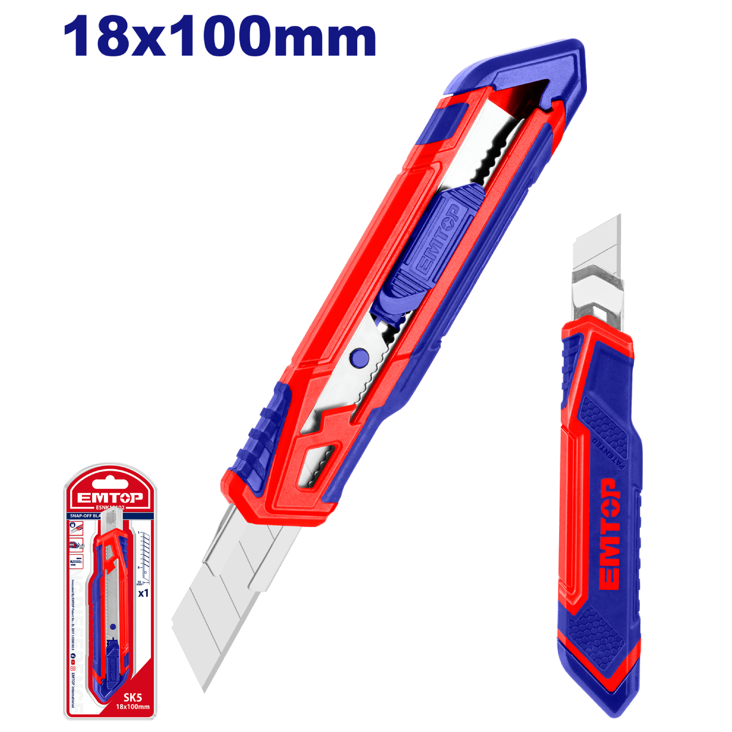 EMTOP ESNK18102 Cutter Cuchilla 100mm x 18mm - Imagen 6