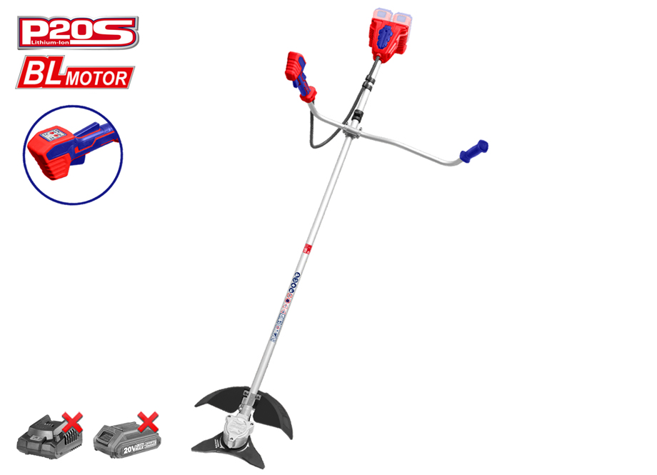 EMTOP ELMR20018 Desbrozadora Bateria 40V (20+20) - P20S - (NO Incluye Bateria NI Cargador) - Reymotor