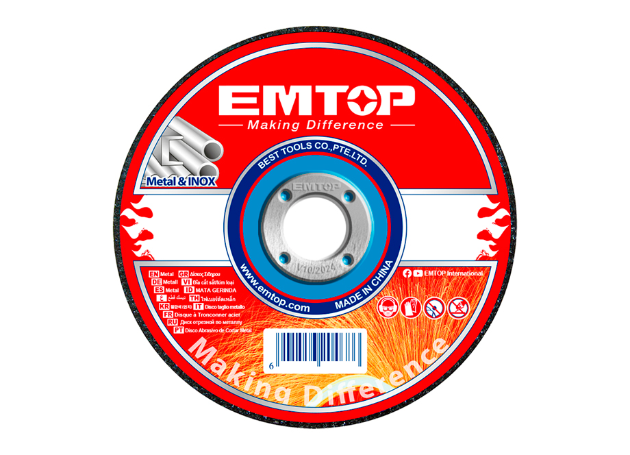 EMTOP EACD121251 Disco Corte Metal Amoladora 125MM 1.2MM - Reymotor