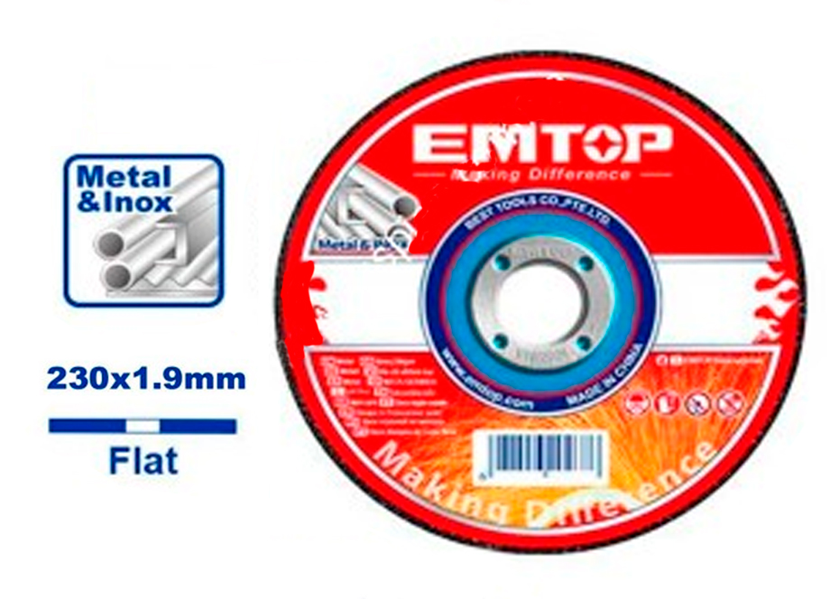 EMTOP EACD302303 Disco Corte Metal Amoladora 230MM 1