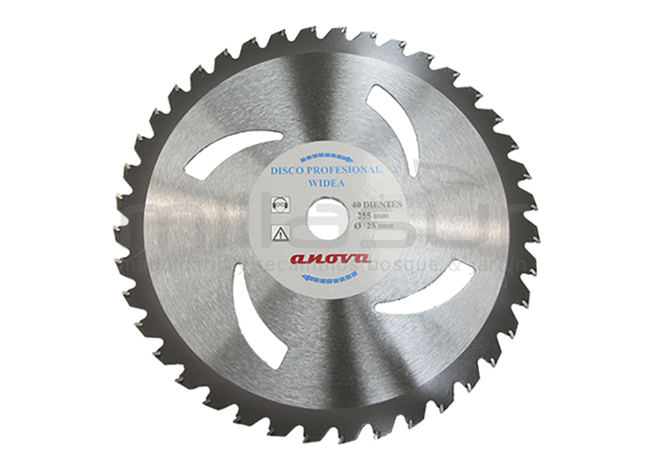 Disco de widia 40 dientes 255x2x25.4 - Referencia 55-1010