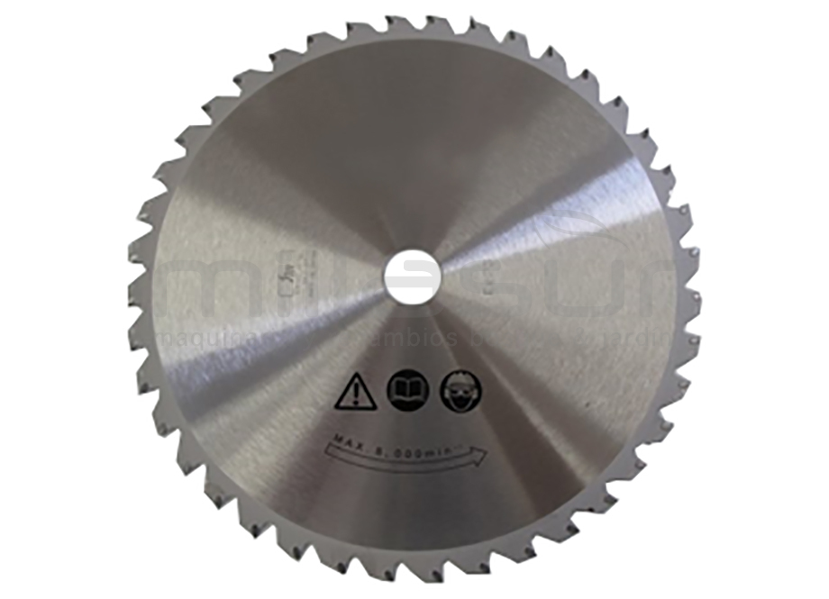 Disco de widia cerrado 40 dientes 255x2x25.4 con reduccion a 20mm - Referencia 55-1016