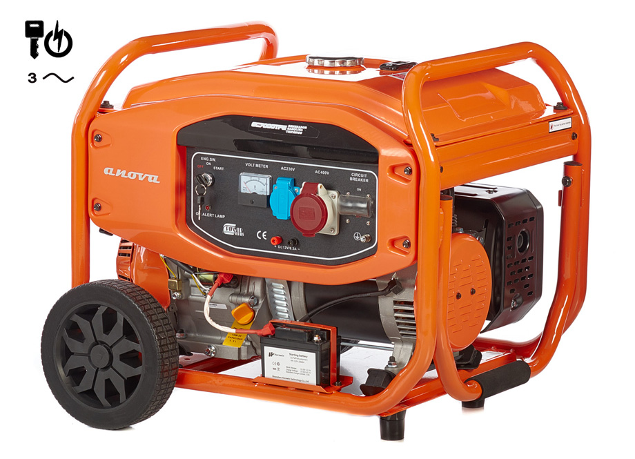 ANOVA GC7000TFE Generador Gasolina Trifasico 7000W / 8.75 Kva - 8.6A - Reymotor