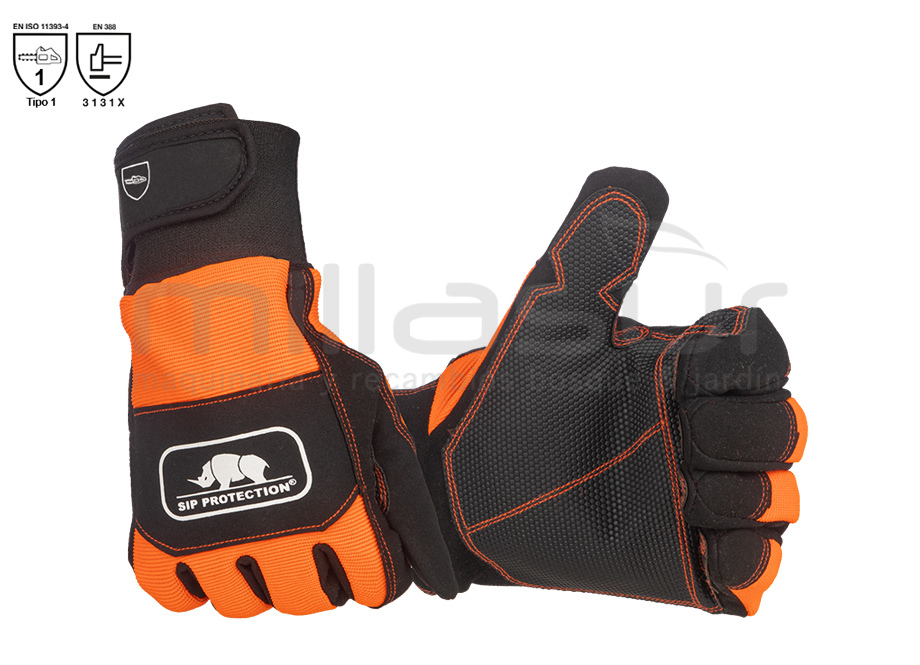 99-6830 Guantes Anticorte Motosierra 2MANOS Sip Clase 1 - T9 - Reymotor