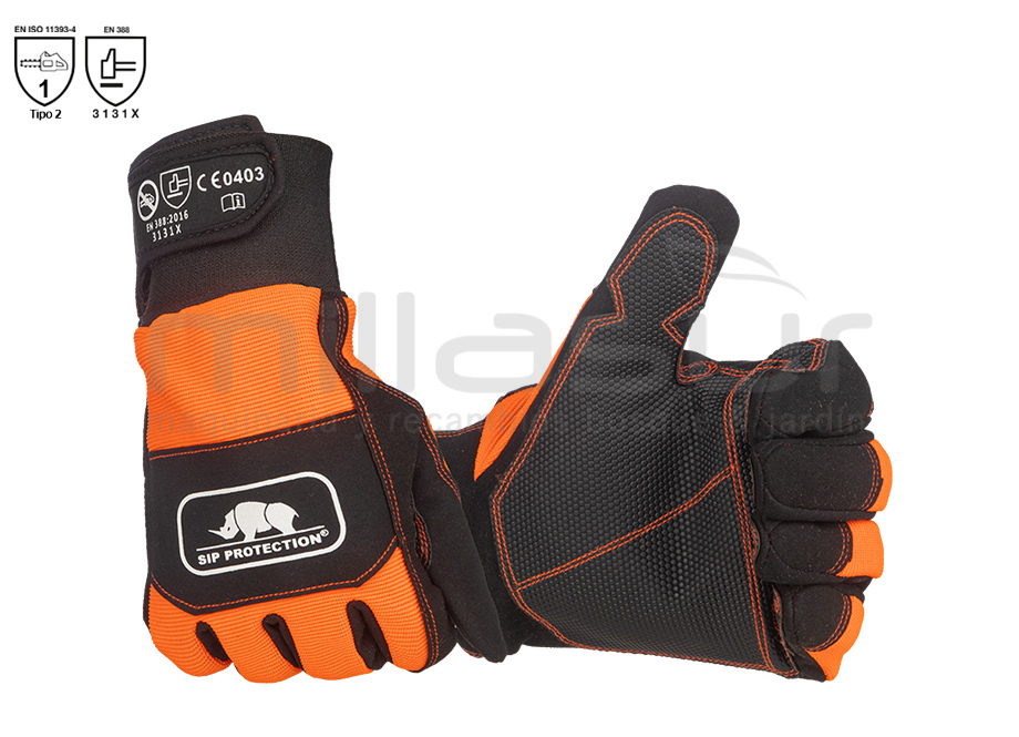 99-6821 Guantes Anticorte Motosierra Sip Clase 1 - T10 - Reymotor