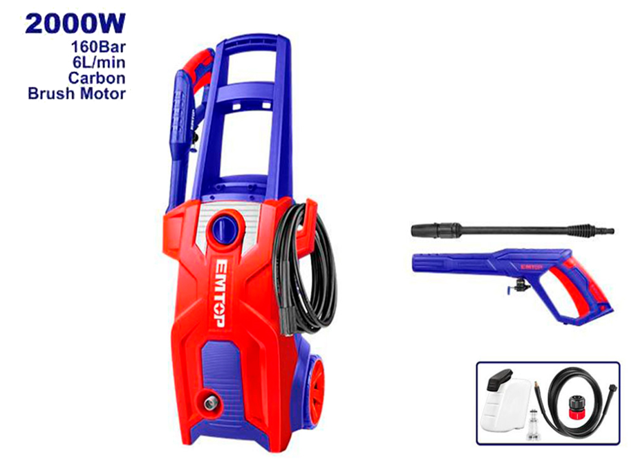 EMTOP EHPW2011 Hidrolimpiadora 2000W - 160BAR - 6.0L/min - Reymotor