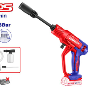 EMTOP ELPW2036 Hidrolimpiadora Bateria 20V - P20S (24.8bar - 2.8 L/min) (Batería Y Cargador NO Incluidos) - Reymotor