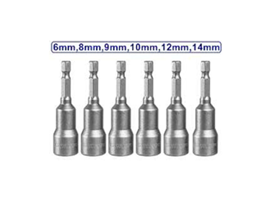 EMTOP EMNS65061 Juego Cubos Magneticos 1/4" 65mm - 6 Pcs - Reymotor