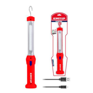 EMTOP ELFL30001 Linterna Trabajo Led 300 Lumens (Recargable Por Usb) - Reymotor