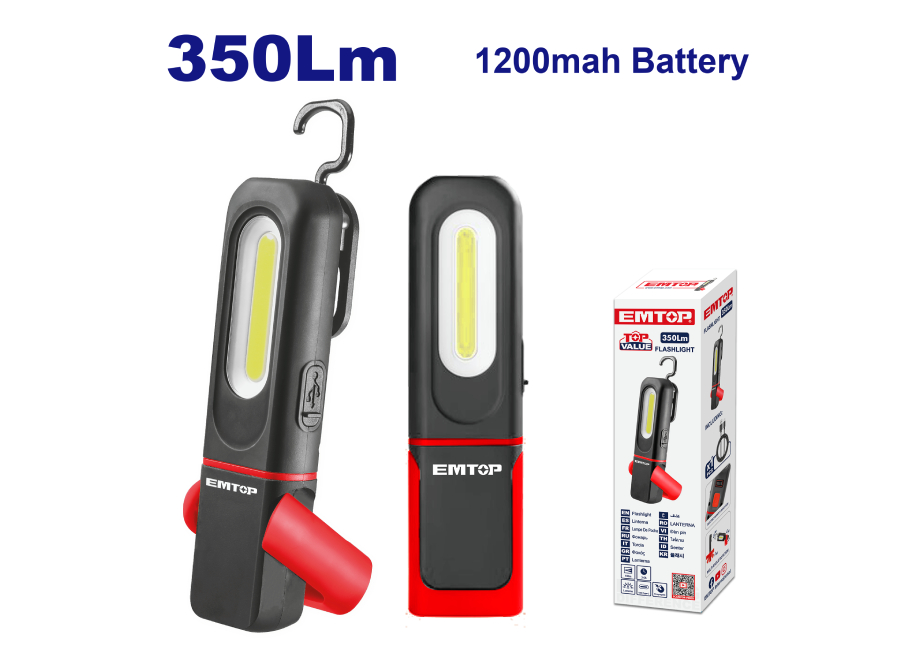 EMTOP EMFL7508 Linterna Taller Con Iman - 350 Lumens - Reymotor