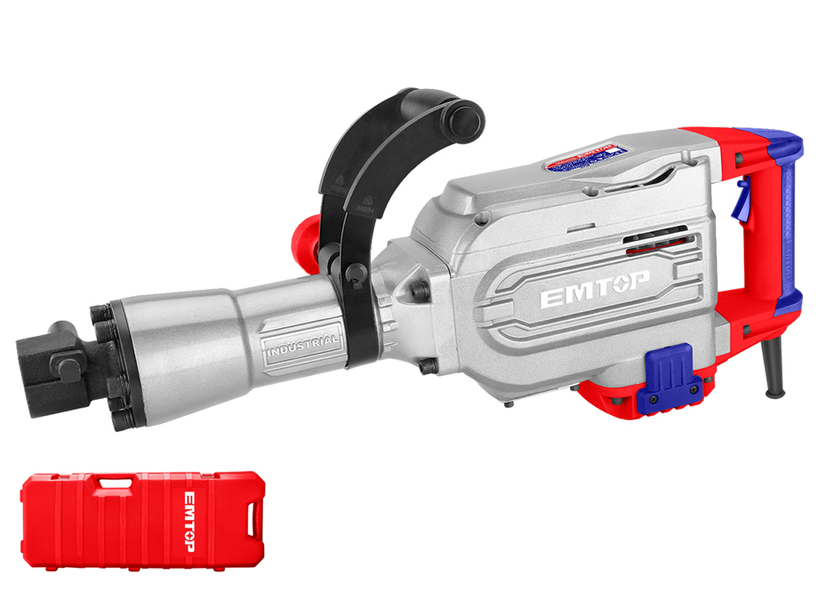 EMTOP EDBRH1701 Martillo Demolicion 1700W 45J (Tipo Hex - 2 Cinceles - Con Maletin) - Reymotor
