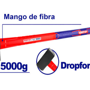 EMTOP EHAMSH50 Martillo Marra 5KG (Mango Fibra Vidrio) - Reymotor