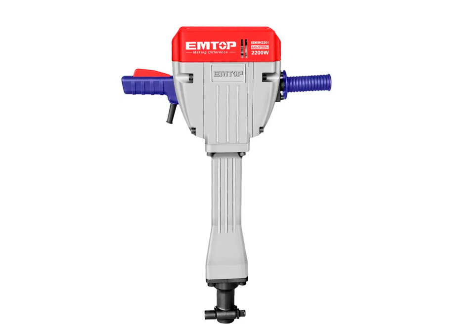 EMTOP EDBRH2201 Martillo Picador Demolicion 2200W 75J (Tipo Hex - 2 Cinceles) - Reymotor