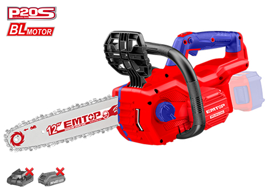 EMTOP ELGA20128 Motosierra Bateria 12" 20V - P20S Brushless (NO Incluye Bateria NI Cargador) - Reymotor