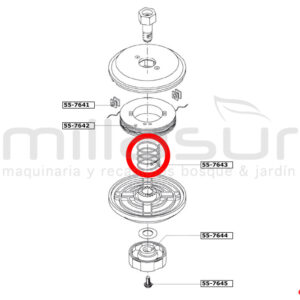 Muelle cabezal PT130 ( 55-764) - Referencia 55-7643