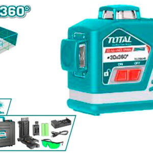TOTAL TLL255245 Nivel Laser 360º Bateria - 30M (Incluye Cargador