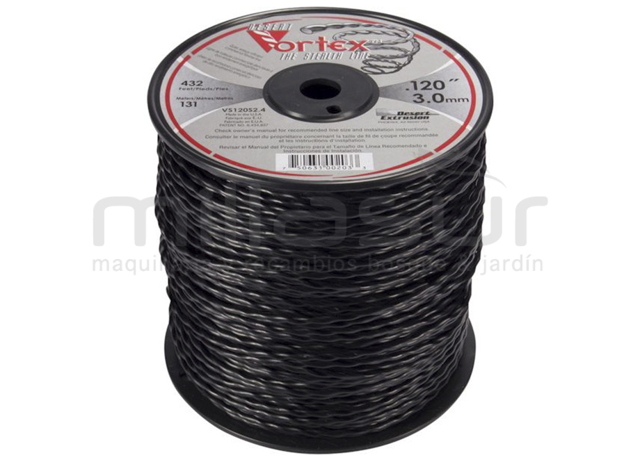 Nylon Vortex bobina 3.0 x 132 m (antirruido-copolímero) - Referencia 55-1457