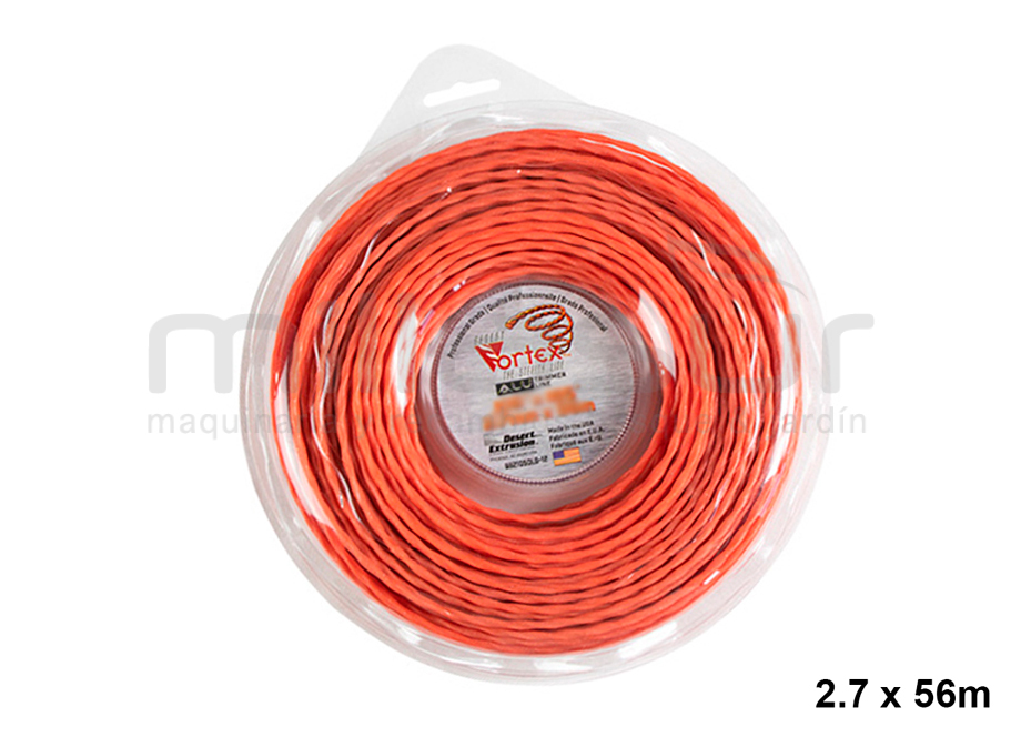 Nylon Vortex alu naranja 2.7 x 56m (antirruido-copolímero) - Referencia 55-1470